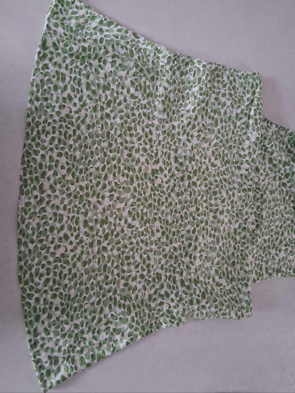 Olsen/ Sleeveless Green, Beige, White Pebble-Print Shift Dress/ Size US 8 - Picture 7 of 14